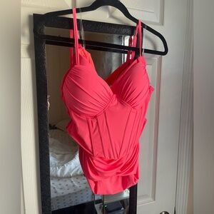 fashion nova two piece corset top ruched skirt set nwot